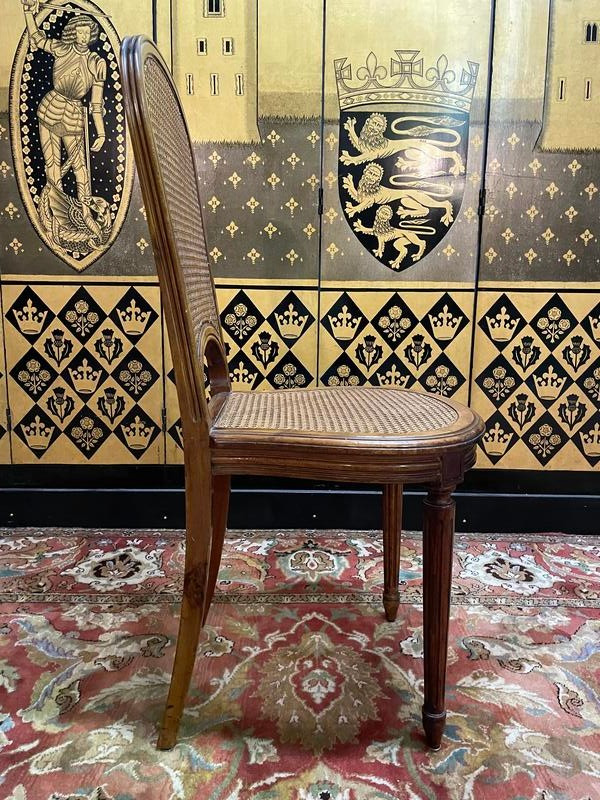 Suite di 6 sedie in stile Luigi XVI in Cannage - Canes
