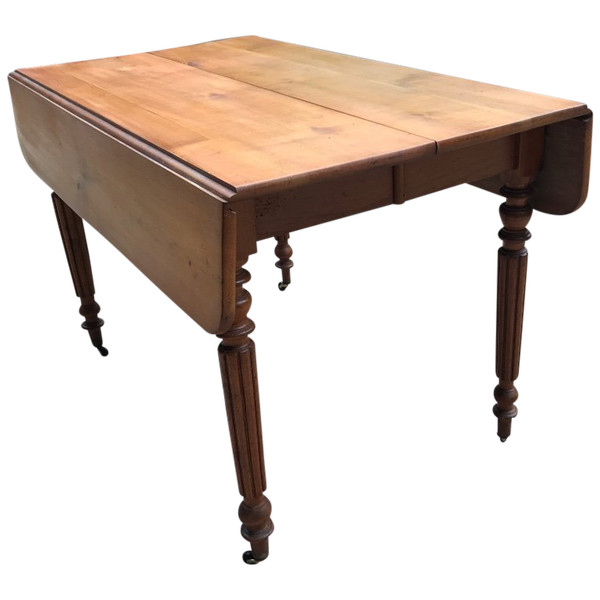 Table de salle à manger en merisier massif d'époque 19 ème 