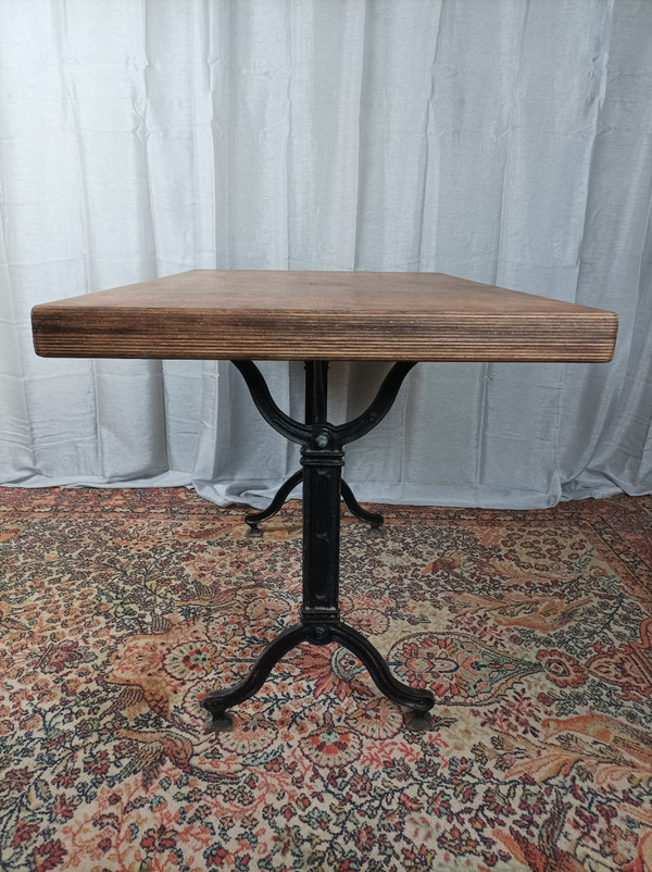 SEREX metal and wood bistro table, 1920
