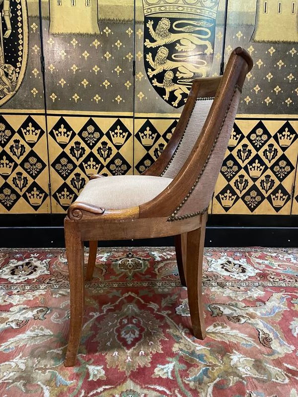 Set of 6 Empire gondola chairs in mahogany