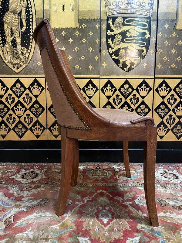 Set of 6 Empire gondola chairs in mahogany