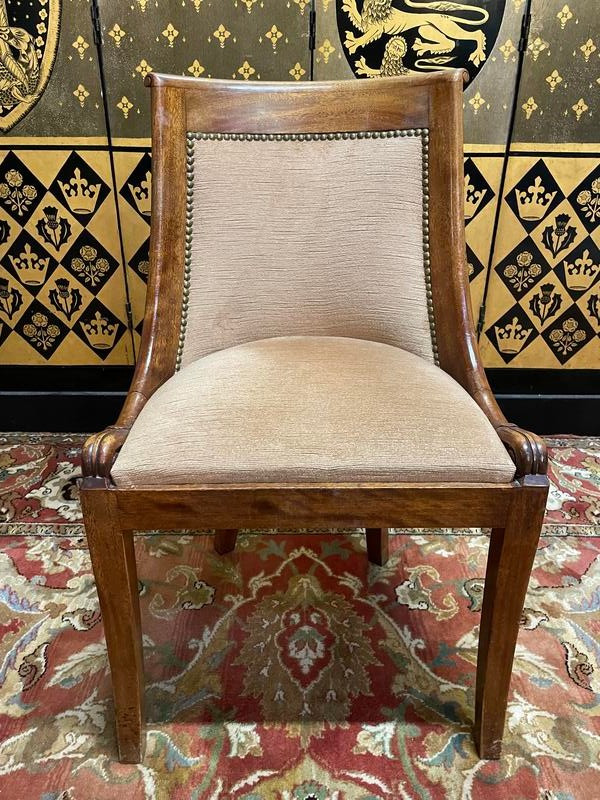 Set of 6 Empire gondola chairs in mahogany