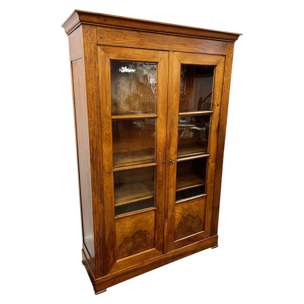 Bibliotheque LOUIS PHILIPPE en noyer