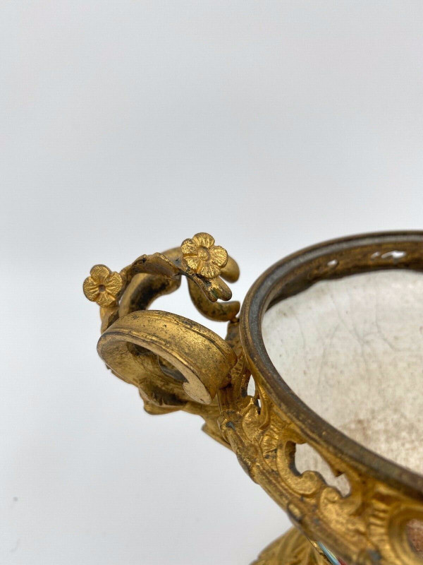 Coupe en émail Chine XIXe montée bronze doré Louis XV