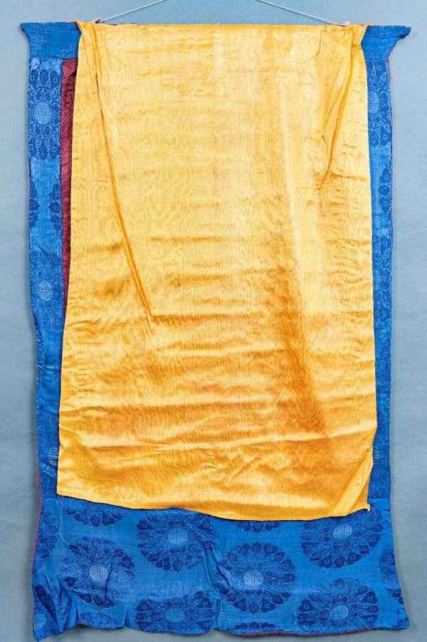 Antique Hand Painted Tanka Tapestry India