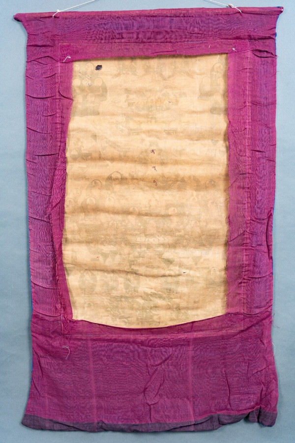 Antique Hand Painted Tanka Tapestry India