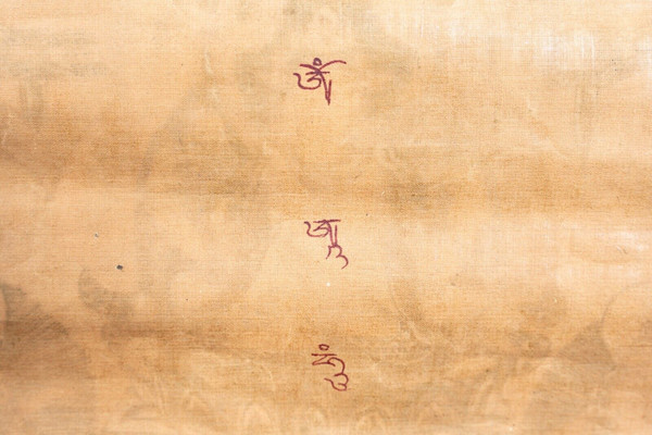Antique Hand Painted Tanka Tapestry India