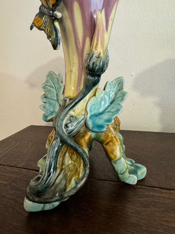 Art Nouveau Barbotine Vases