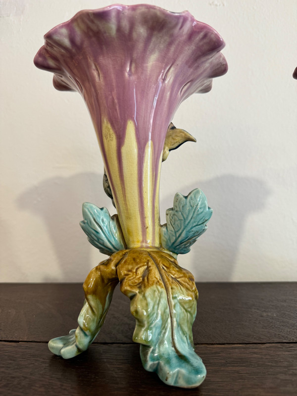 Art Nouveau Barbotine Vases