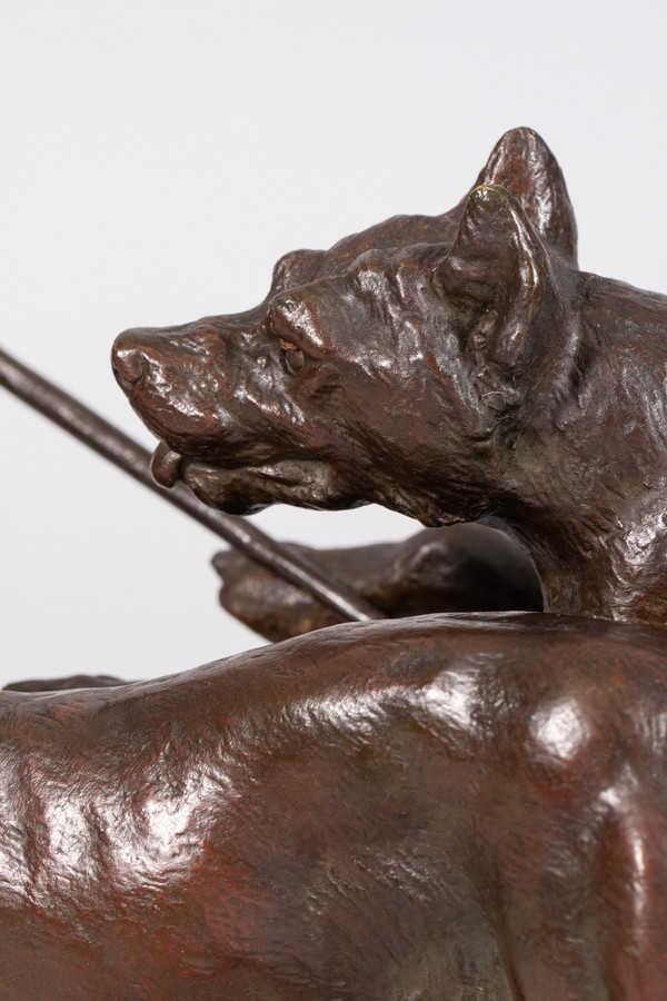Large Art Deco bronze