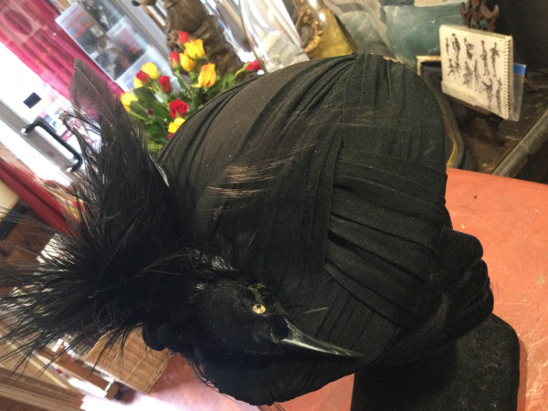 Evening hat with bird