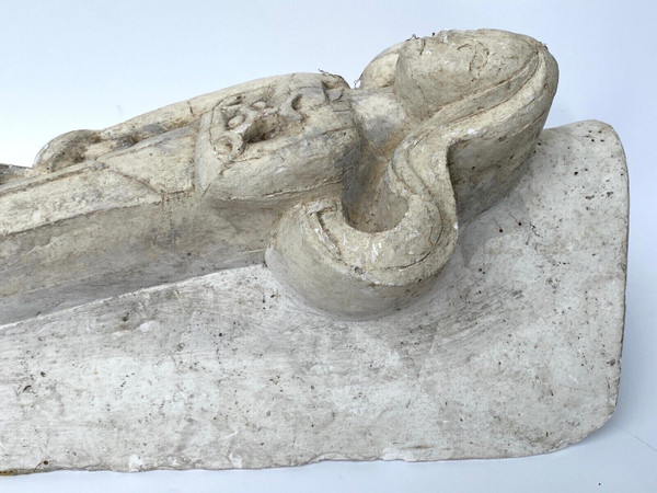 Lampada da parete in gesso Sirena 1940 studio d'artista bassorilievo con falce