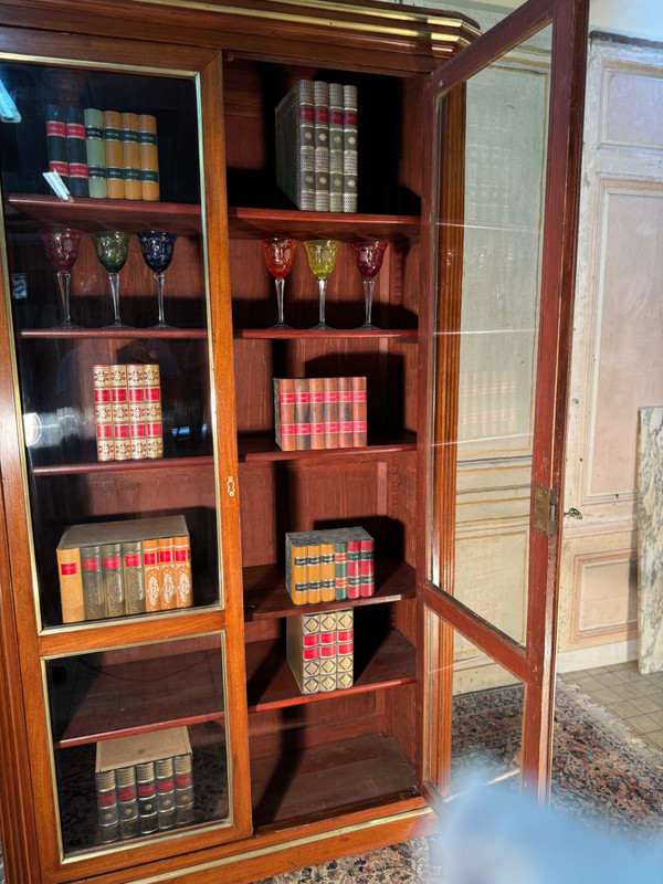 Libreria Luigi XVI in mogano inizi del XIX secolo 