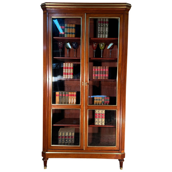 Libreria Luigi XVI in mogano inizi del XIX secolo 