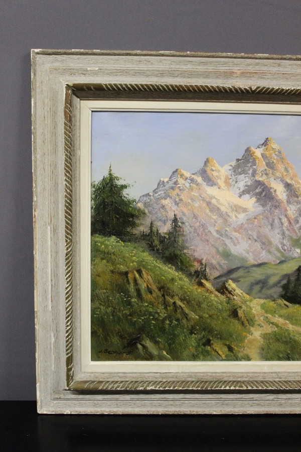 Öl auf Leinwand Berglandschaft von Johannes Gebhardt