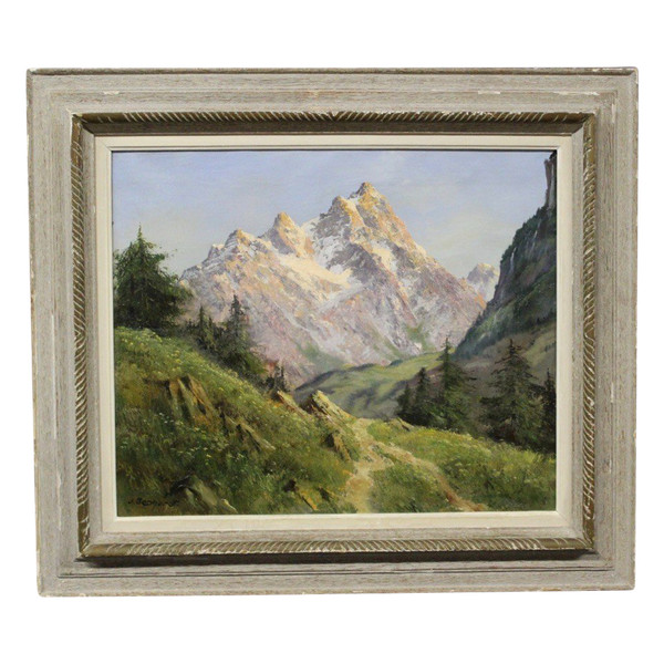 Öl auf Leinwand Berglandschaft von Johannes Gebhardt