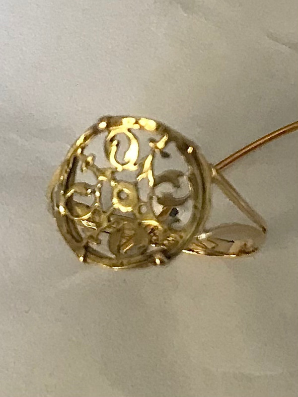 Bague en or 18carats roue de montre à coq XVIIIème