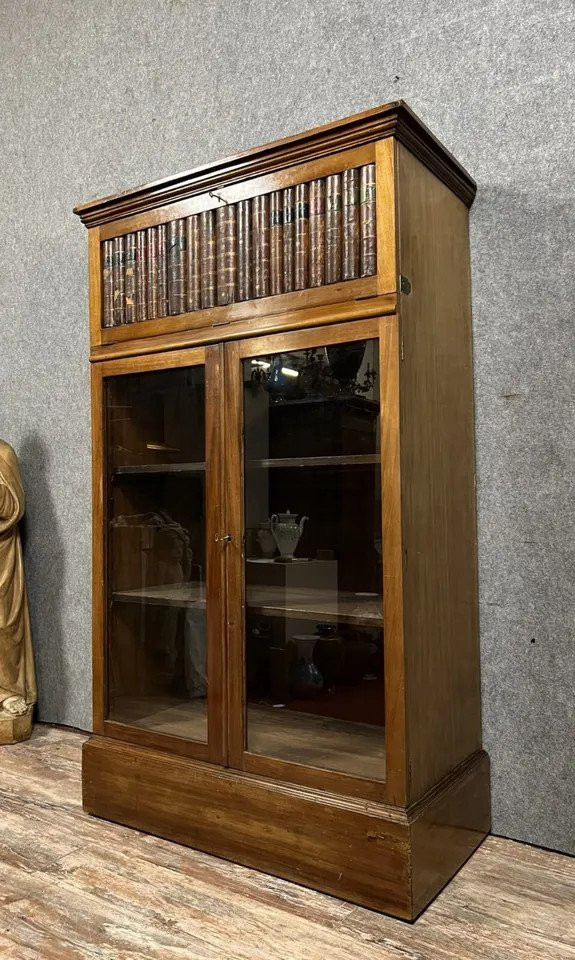 Bibliothèque de notaire a secrétaire dissimulé époque Napoléon III vers 1860