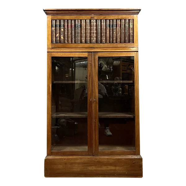 Bibliothèque de notaire a secrétaire dissimulé époque Napoléon III vers 1860