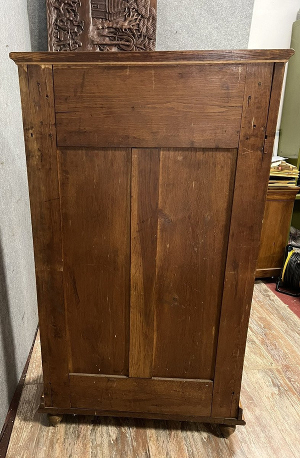 Apothecary display case with inclined plane, Napoleon III period, in solid oak, circa 1880