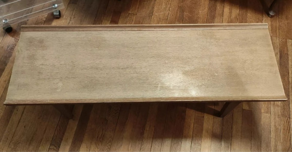 Table basse design  années 1950  En chêne clair