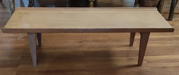 Table basse design  années 1950  En chêne clair