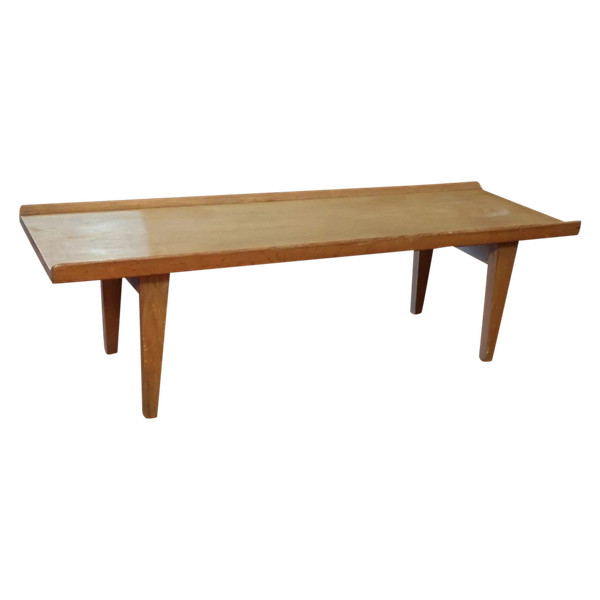 Table basse design  années 1950  En chêne clair