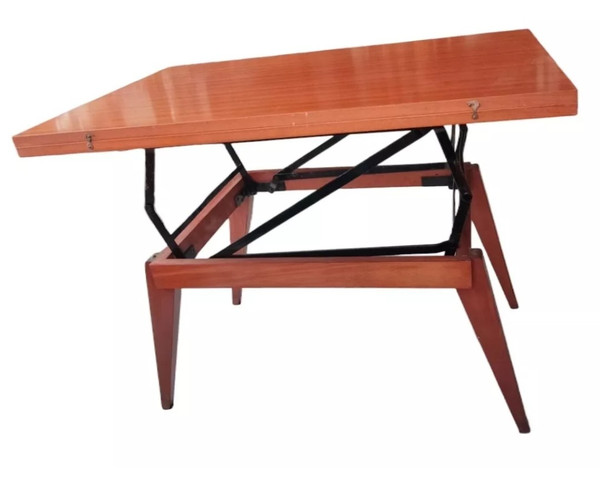 Table À Système Portefeuille design années 1950/1960  Plaquage acajou