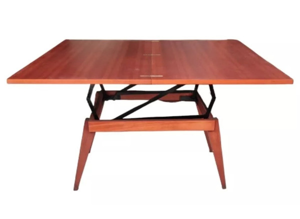 Table À Système Portefeuille design années 1950/1960  Plaquage acajou