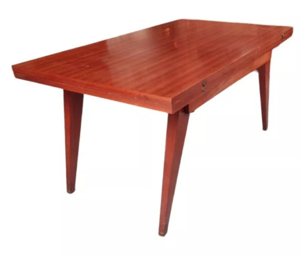 Table À Système Portefeuille design années 1950/1960  Plaquage acajou