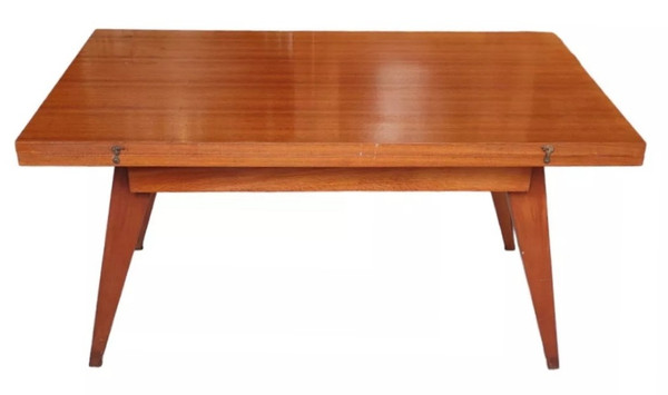 Table À Système Portefeuille design années 1950/1960  Plaquage acajou