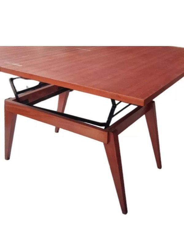 Table À Système Portefeuille design années 1950/1960  Plaquage acajou