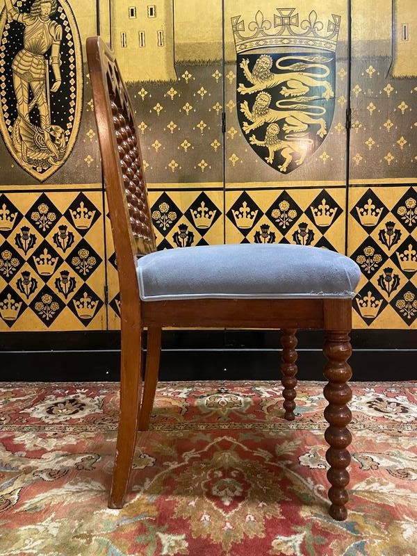 Suite di 6 sedie d'epoca del restauro "Chapelet"