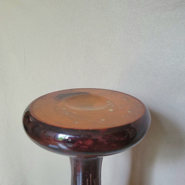 Grand vase Schneider "modèle Cardamines "  Signé Le Verre Français"   vers 1925, hauteur 59,5 cm  