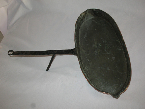 Lèche Frites En Cuivre étamé Et Fer Forgé époque 18ème