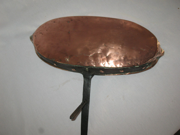 Lèche Frites En Cuivre étamé Et Fer Forgé époque 18ème