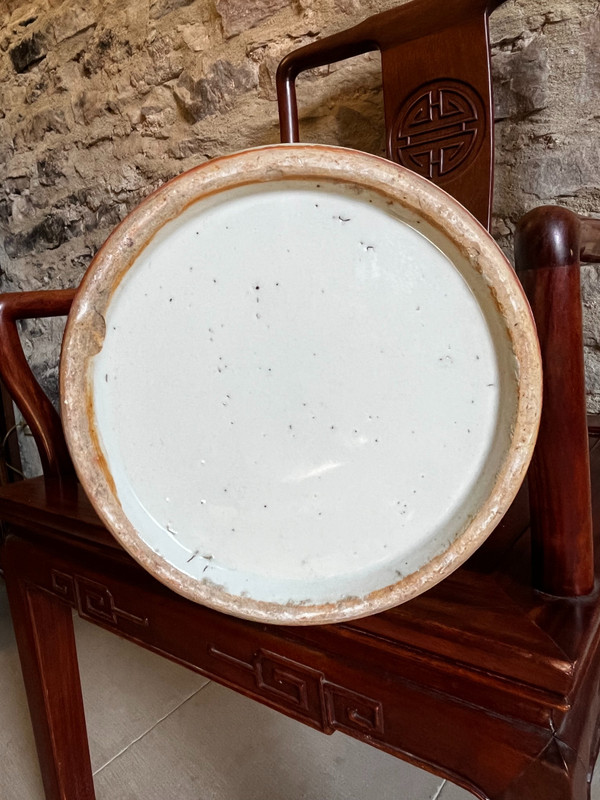 Vaso cinese del XIX secolo, blu su fondo celadon