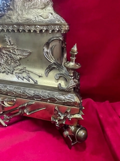 Gilded bronze clock Napoleon 1st on horseback