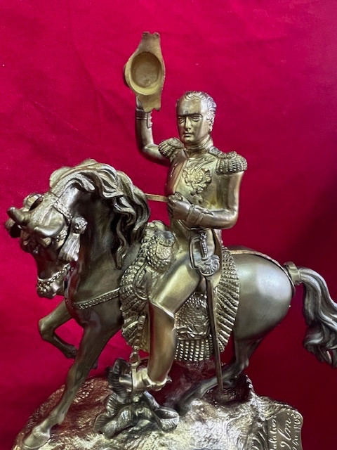 Gilded bronze clock Napoleon 1st on horseback