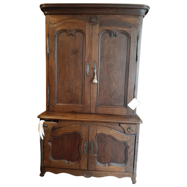 Buffet de Chasse Double-Corps en Châtaignier - Epoque XVIIIème