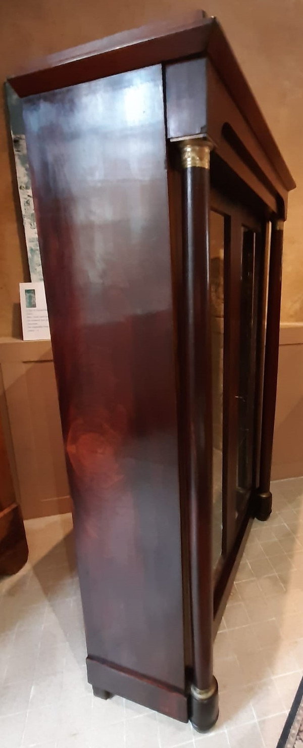 Bibus Empire Mahogany Library Display Case - 19th Century