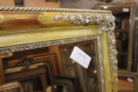 Antique Rectangle Mirror Patina And Gold 78 X 96