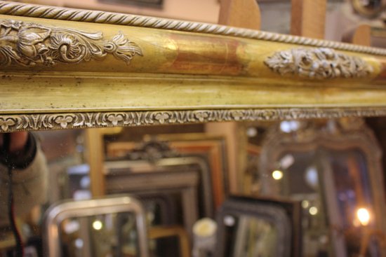 Antique Rectangle Mirror Patina And Gold 78 X 96