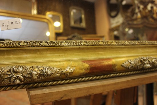 Antique Rectangle Mirror Patina And Gold 78 X 96