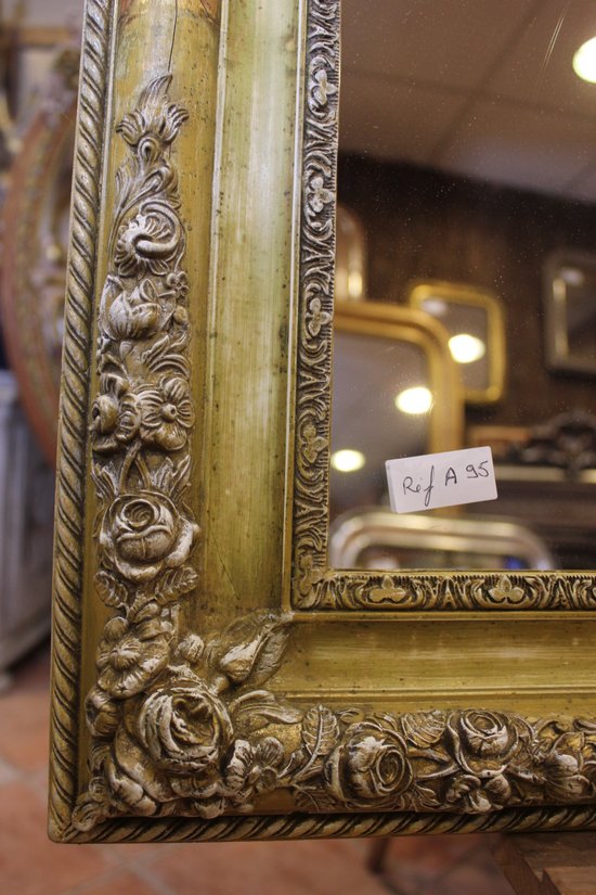 Antique Rectangle Mirror Patina And Gold 78 X 96