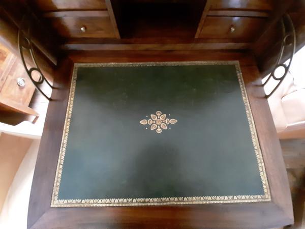 Secretaire con Colonne in Noce Epoca Impero - inizi del XIX secolo