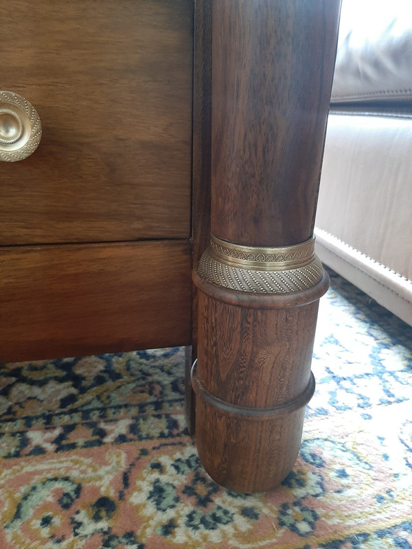 Secretaire con Colonne in Noce Epoca Impero - inizi del XIX secolo