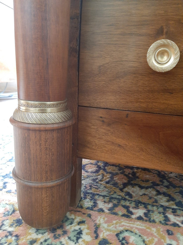 Secretaire con Colonne in Noce Epoca Impero - inizi del XIX secolo