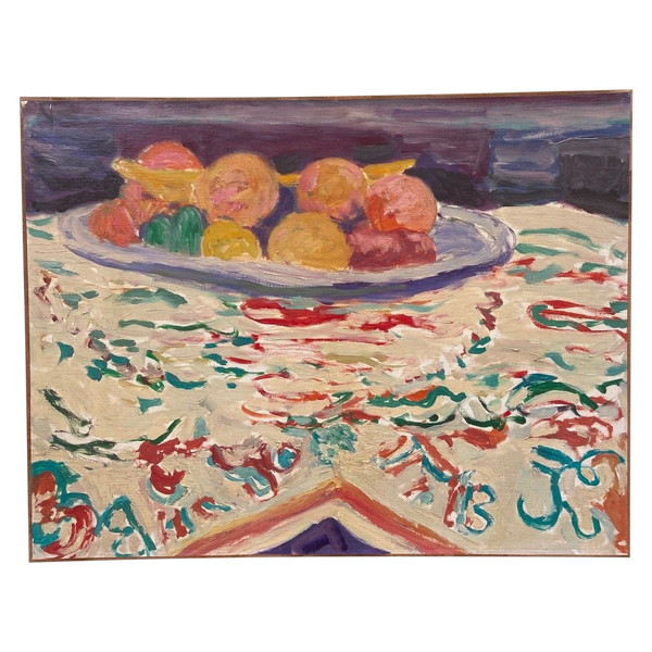 Öl auf Leinwand Stillleben mit Früchten, impressionistische Komposition