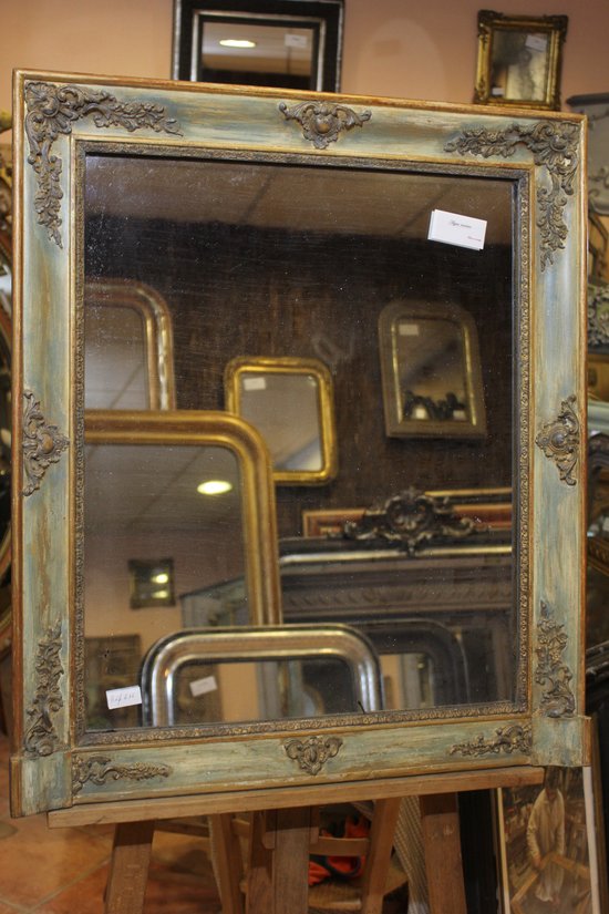 Miroir Ancien Patine Et Mercure 70 X 82